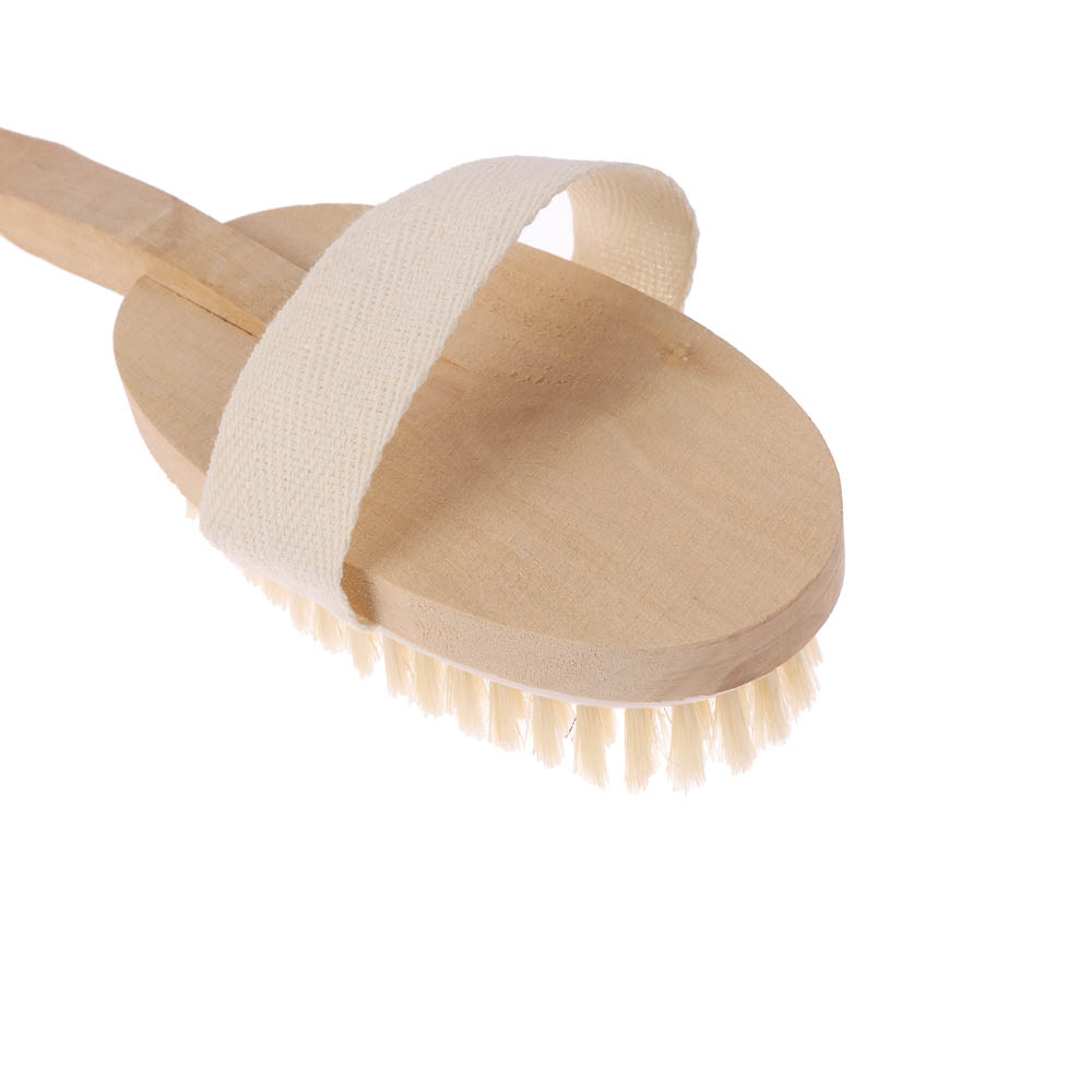 Щетка для тела с натур. щетиной на съёмной деревянной ручке, 41см, 1 цвет - #4