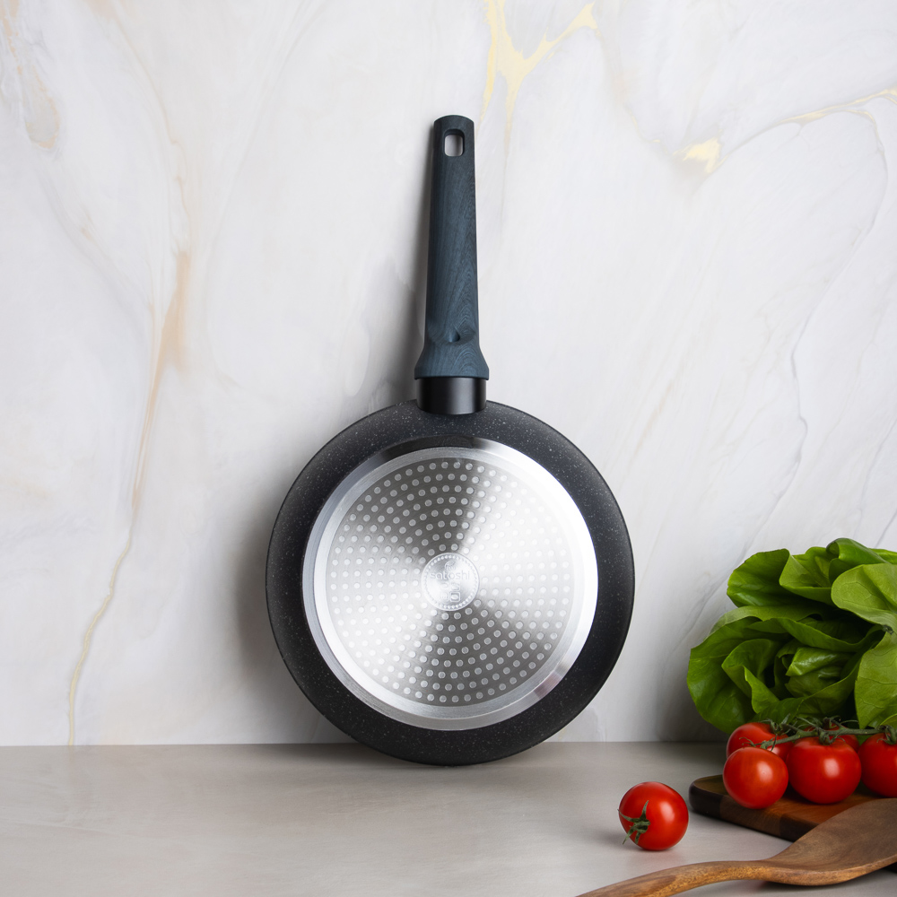 SATOSHI Гардан Сковорода литая d24см, антипригарное покрытие мрамор, индукция - #12