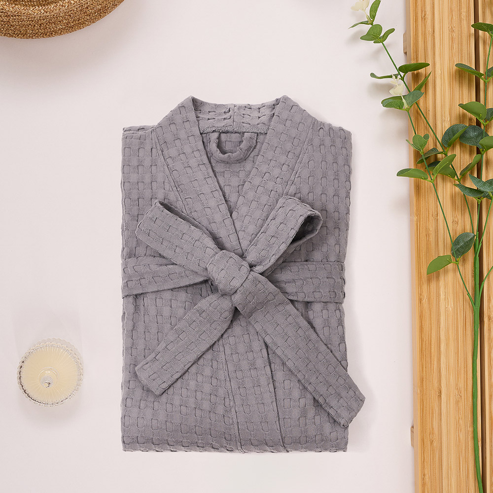 PROVANCE Монблан Халат вафельный, one size, 100% хлопок, 300гр/м2, серый - #4