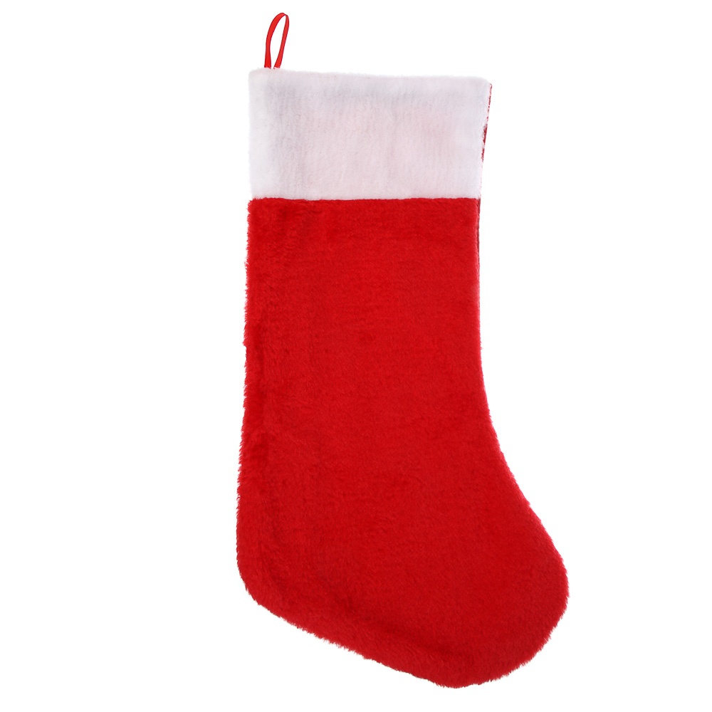 СНОУ БУМ Носок декоративный новогодний, 25x46 см, полиэстер, красный - #1