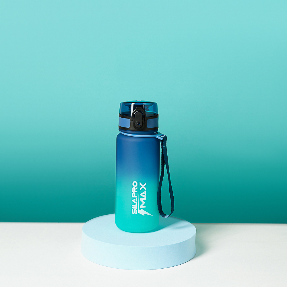 SILAPRO MAX Бутылка спортивная с замком, бирюзовая, 500мл, РС, РР - #17