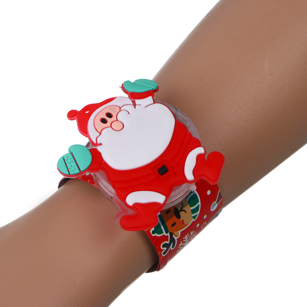 СНОУ БУМ Новогодний браслет клик-клак с подсветкой LED, 22см, пластик, 3хAG3, 1 режим, ассорт. диз. - #6