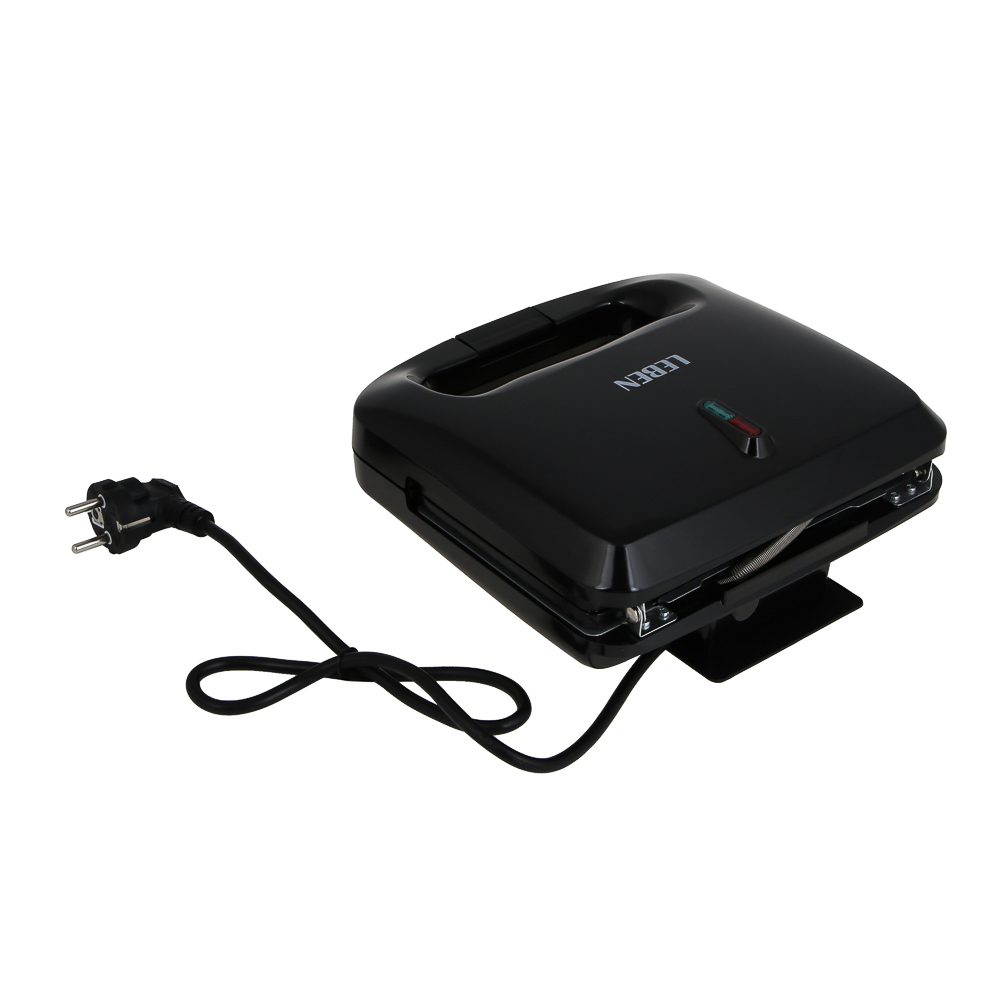 LEBEN Мультипекарь 3-в-1, 1000 Вт, 3 съёмных панели (орешки, венские вафли, гриль) - #16