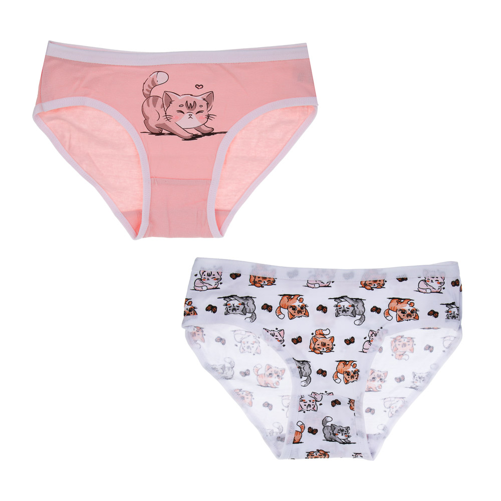 GALANTE Трусы-слипы для девочек 2 шт, р.98-104, 95%хлопок, 5%спандекс, разноцветный, НБ25-23 - #1