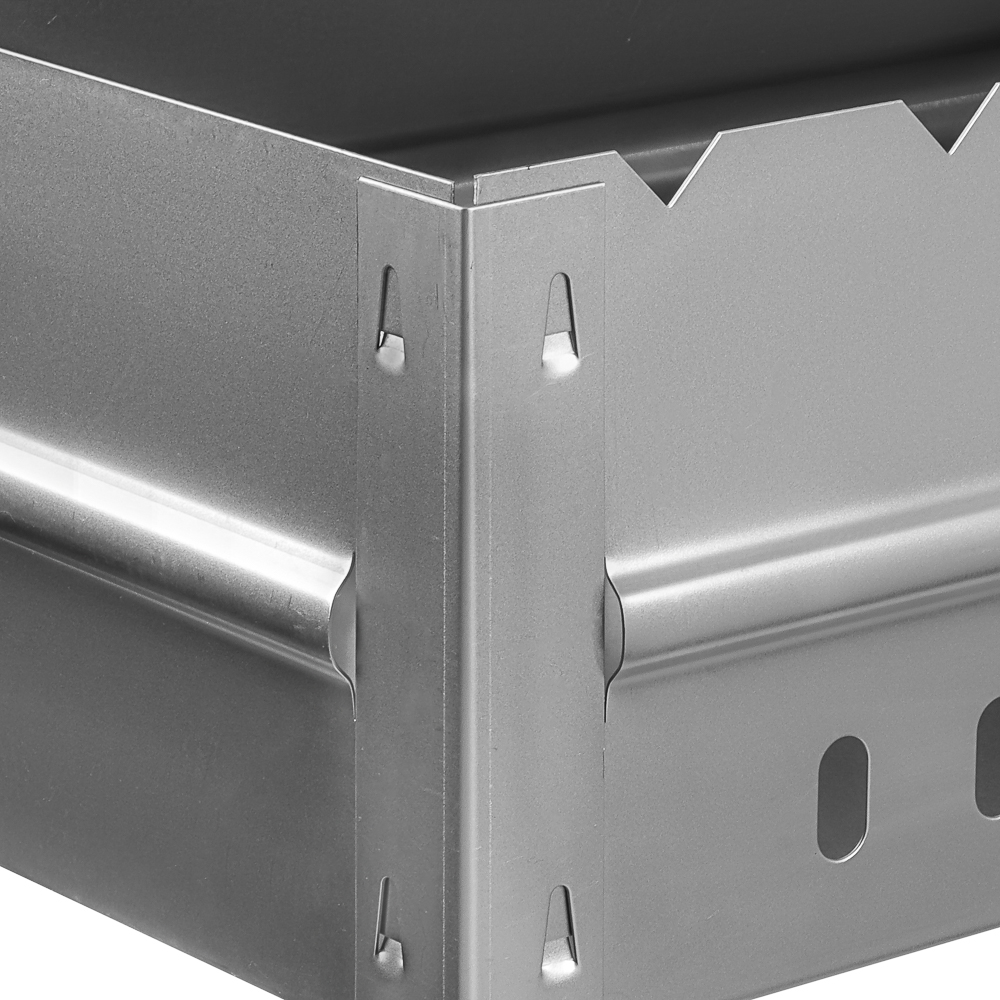 Мангал разборный в коробке, тм GRILLBOOM, 400х400х300 мм, толщина стали 0,6мм с ребром - #2