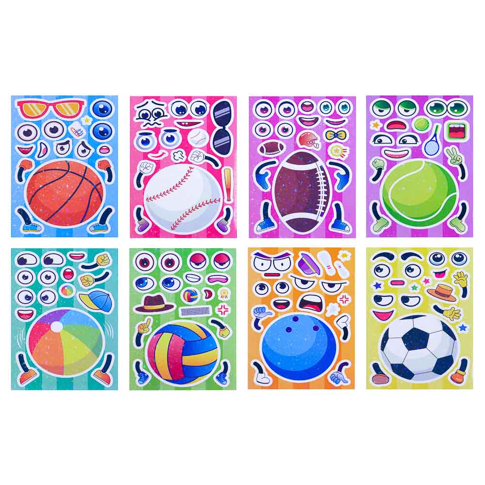 ХОББИХИТ Набор для творчества Стикеры "Эмоции", 8 листов, бумага, 18х12см, 6 дизайнов - #6