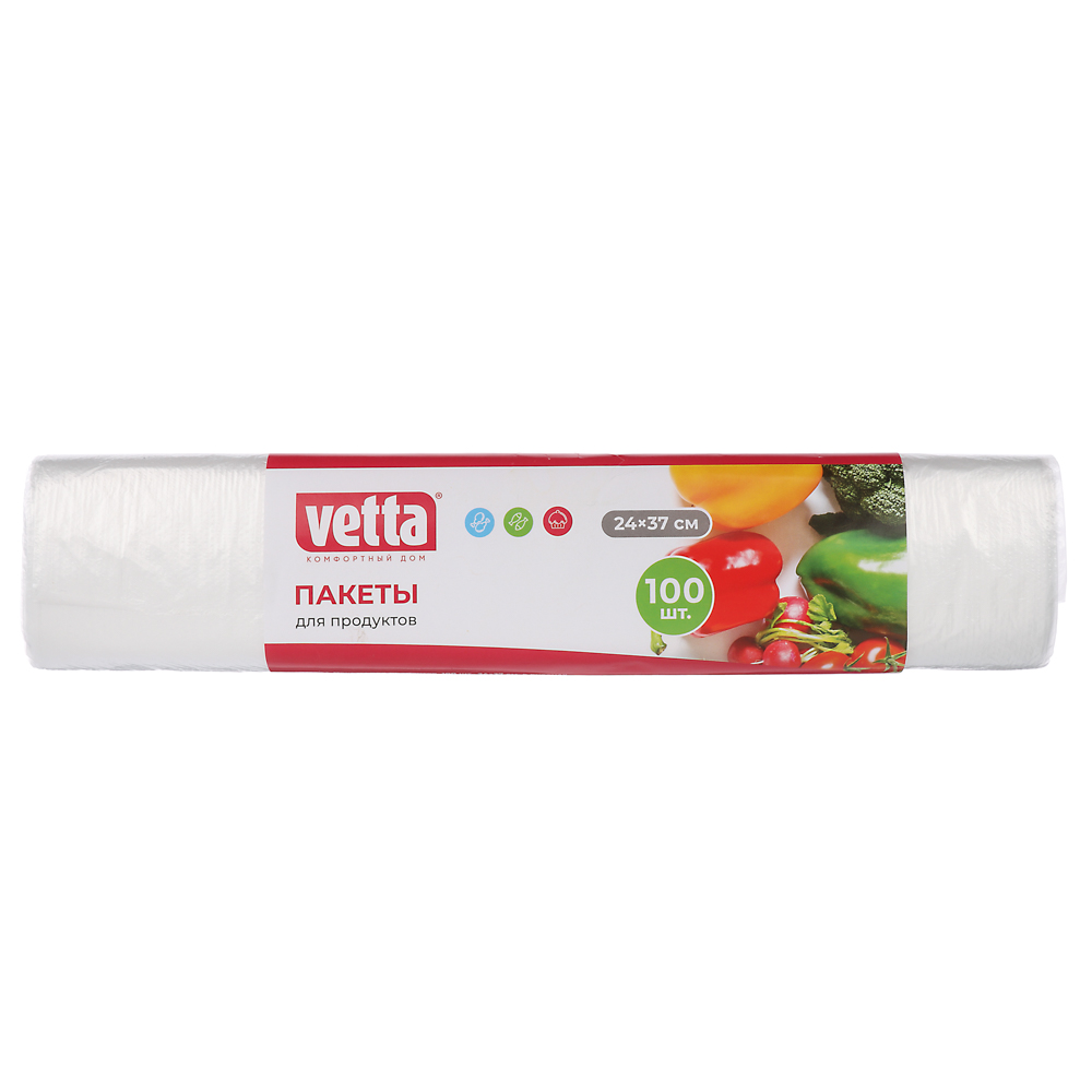 VETTA Пакеты для продуктов, 100шт, 24x37см, в рулонах - #4