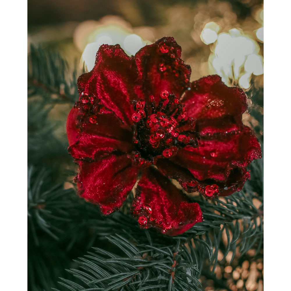 Украшение декоративное Сноубум "Цветок", 16 см - #5