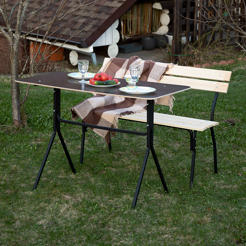 Стол "ХИТ" 118x60x81 см, древесина хвойных пород + металл - #8