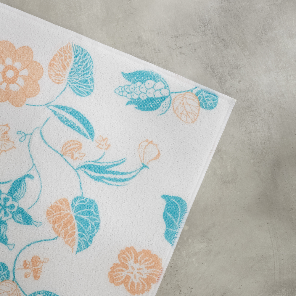 VETTA Салфетка для сушки посуды из микрофибры, "Цветы", 38x50см, 300г/кв.м, 1 дизайн - #10