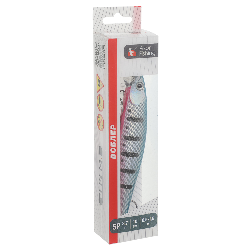 Воблер "Дэнсер Флэт Минноу" тм AZOR FISHING, F, 8,7гр, 100мм, 0,5-1,5м, 5 цветов - #21
