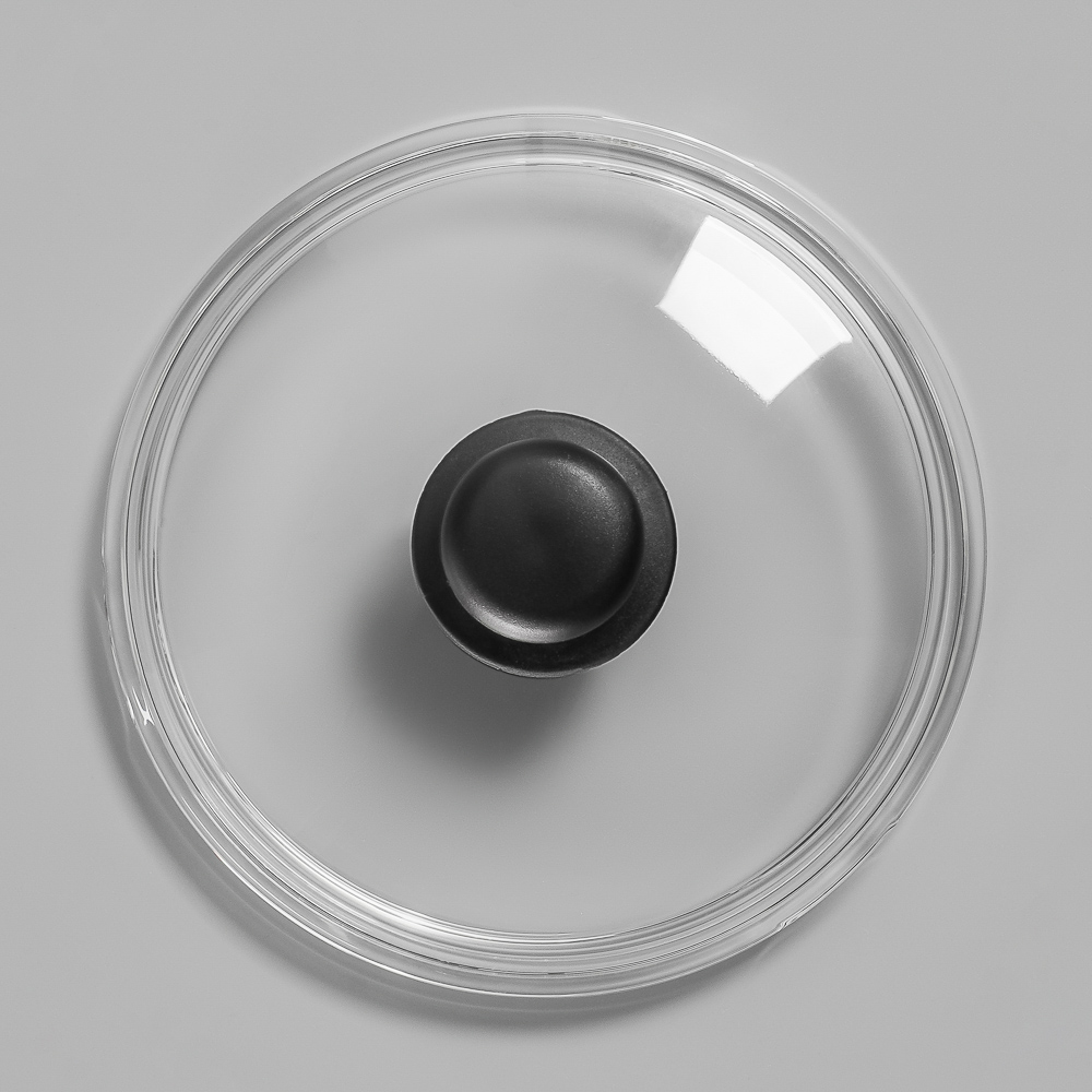 SATOSHI Крышка стеклянная безободковая с ручкой 20см - #7