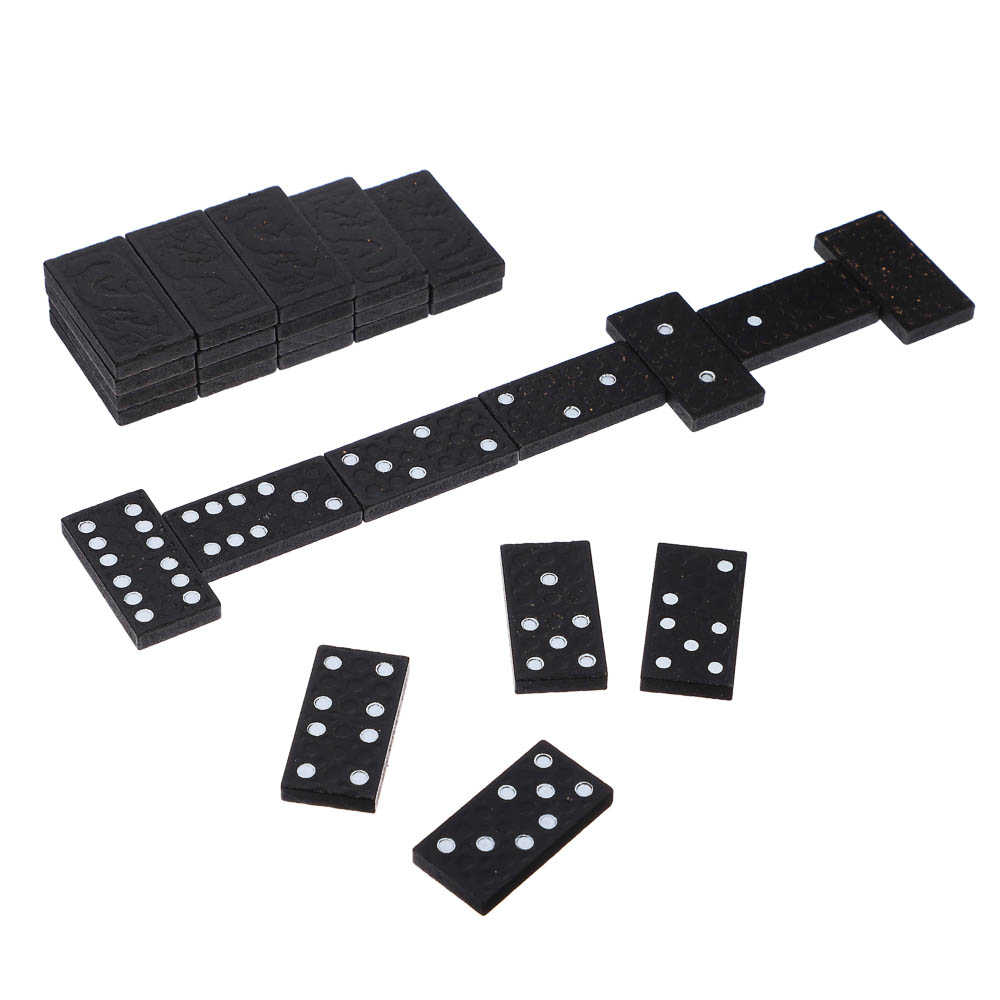 Домино настольная игра "Время игры", костяшка 3,7х1,9 см, 5377406 - #1