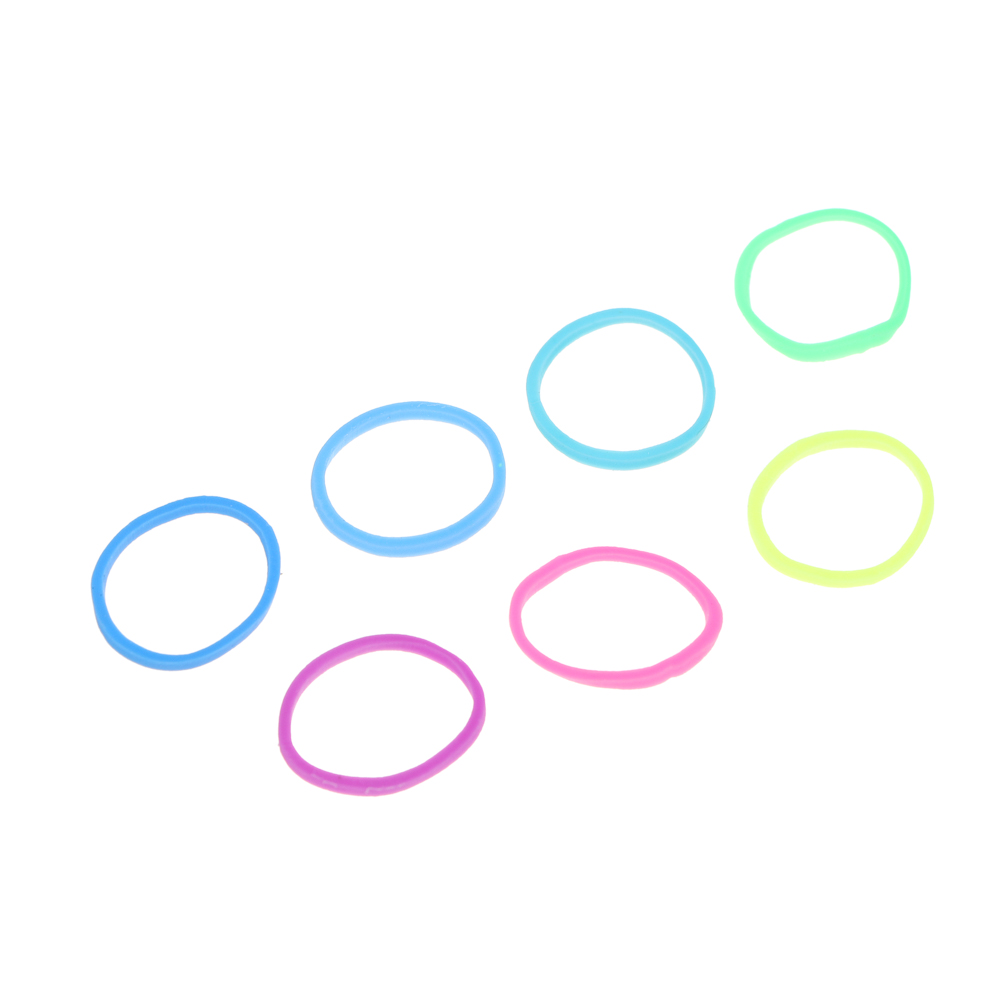 Резинки для волос ЮНИLOOK 95-100шт, d1,5см, силикон, 4 цвета, ACS-59 - #3