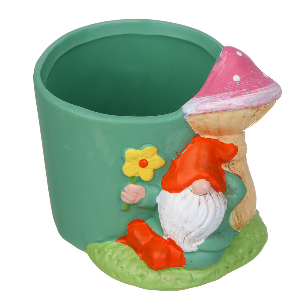 INBLOOM Кашпо Гном под мухомором 10х9см, керамика - #3