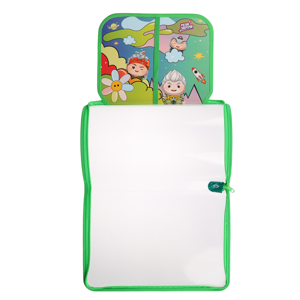 BY Русские Супергерои Папка для труда А4, пластик, молния вокруг, откидная планка, 33х2,5х23 cм - #6