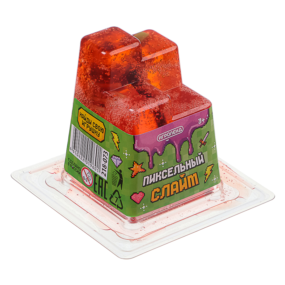 ИГРОЛЕНД Игрушка для детей из полимерных пластичных масс, "Пиксельный Слайм" 150 мл, с фиг., 4 диз. - #9
