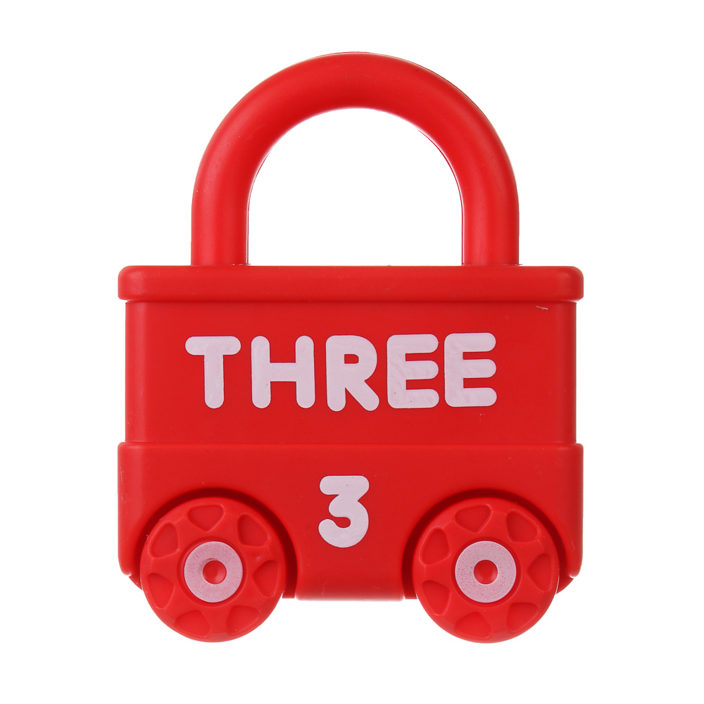 Развивающая игрушка сортер ИГРОЛЕНД "Машинка - замочек" с ключиком, PP, 9х7х3см - #11