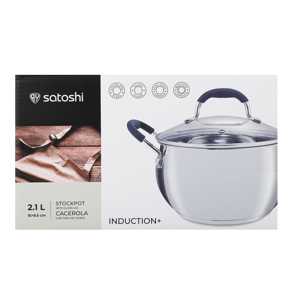 SATOSHI Альба Кастрюля 16х9,5см. 2,1 л. со стекл. крышкой, индукция - #6