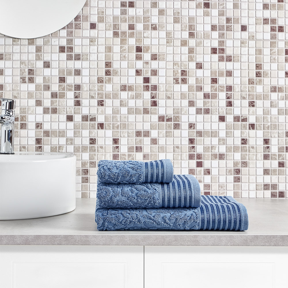 PROVANCE Нэви Полотенце махровое, 100% хлопок, 50х90см, 500гр/м, синий - #10