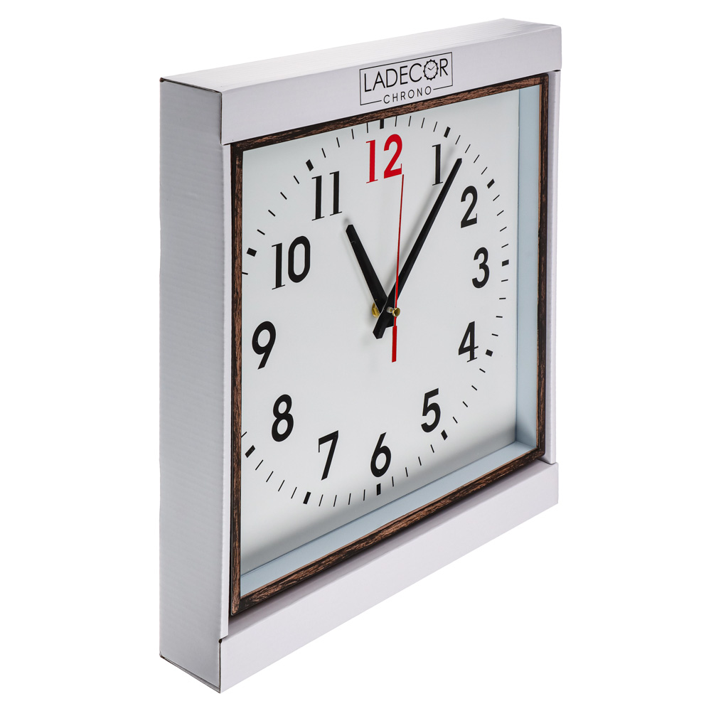 Часы настенные Ladecor Crono, 28 см, деревянная отделка, 2 дизайна - #10