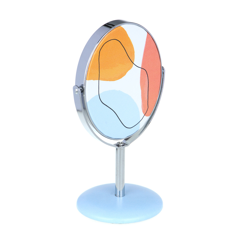 ЮНИLOOK Зеркало настольное, металл, ПУ, стекло, 16х8,5см, 6 дизайнов - #3