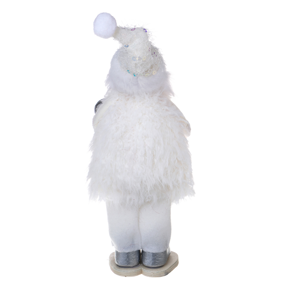 СНОУ БУМ Сувенир Санта 10x7x26 см, полиэстер, белый, 2 вида - #7