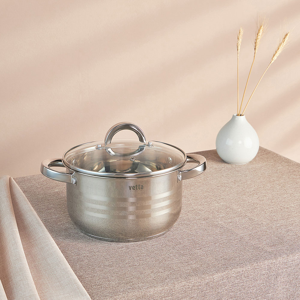 VETTA Фултон Кастрюля 22х12,5см, 4,0л, со стекл. крышкой, индукция - #4