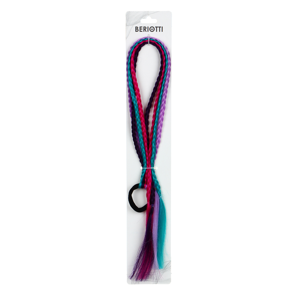 Цветные косички для волос на резинке Beriotti, 4 шт., длина 60 см - #4