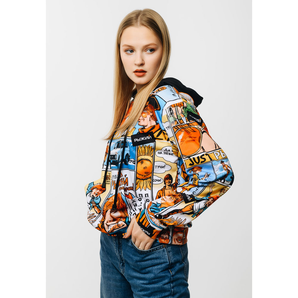 Джемпер для взрослых "Комиксы Рыжий", размер 3XL, футер (100% полиэстер) - #7