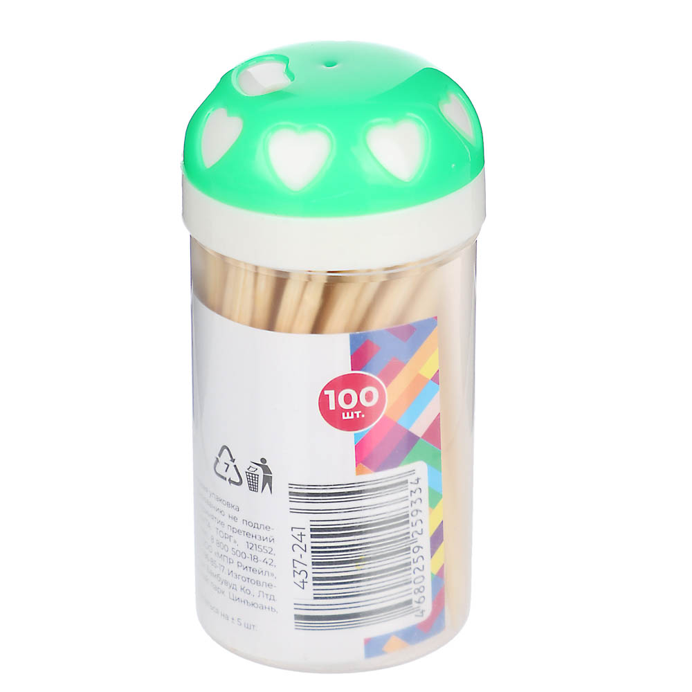 Зубочистки тм VETTA, бамбук, пластиковая упаковка, 100шт - #5