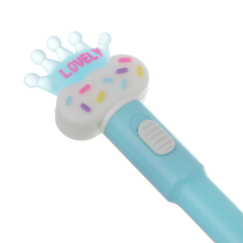 Ручка шариковая синяя 0,7мм, с LED подсветкой "Корона", 2 вида - #4