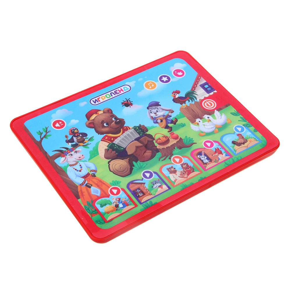 ИГРОЛЕНД Обучающий планшет "Сказка", 3ААА,звук, пластик, 24х18х2см - #4