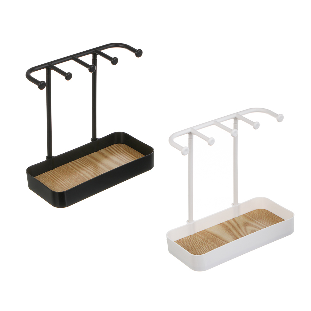 Подставка держатель для украшений, 20x10x19 см, пластик, МДФ, 2 цвета - #1