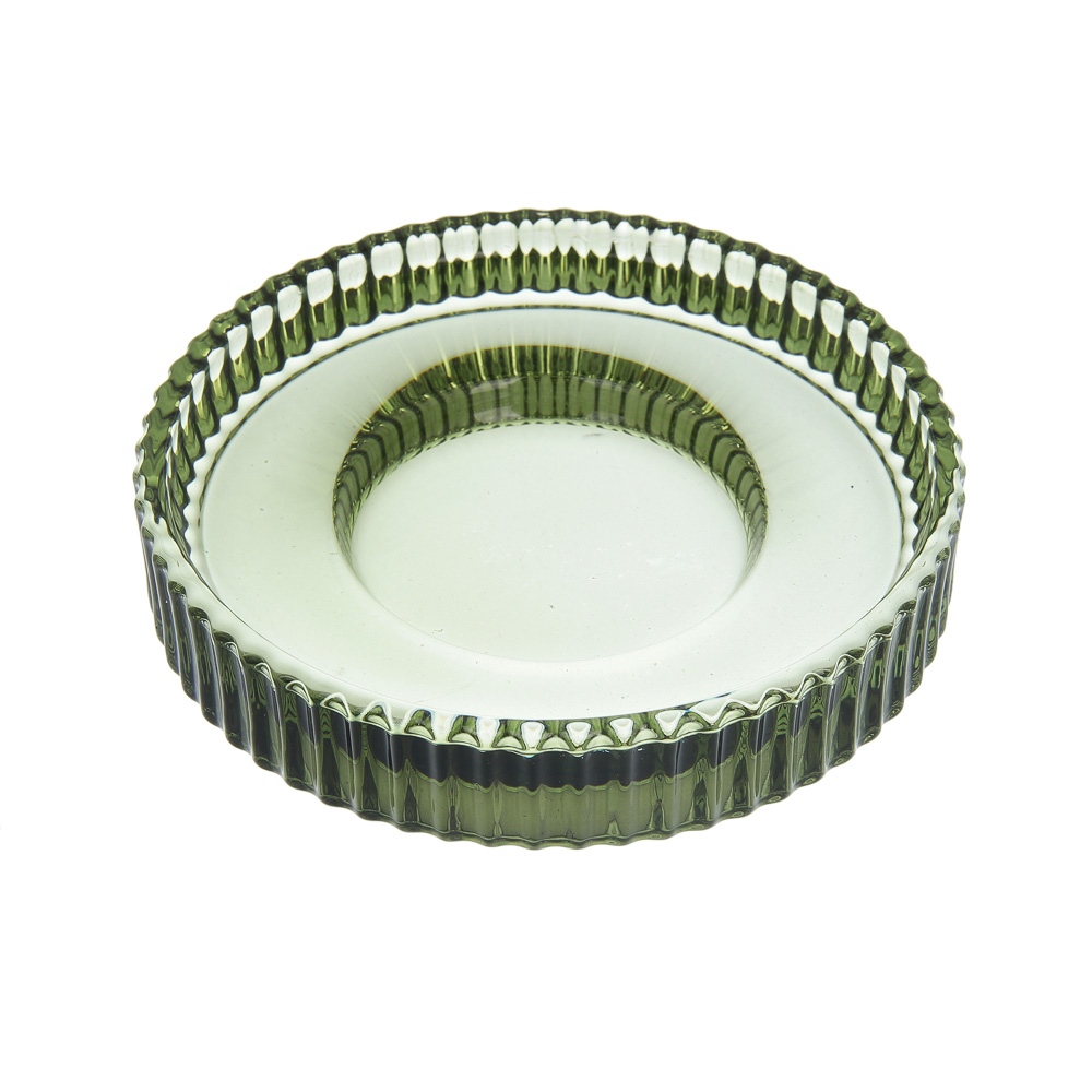 Мыльница тм VETTA Ингрид, стекло, зеленый, 10x10x2,2см - #3