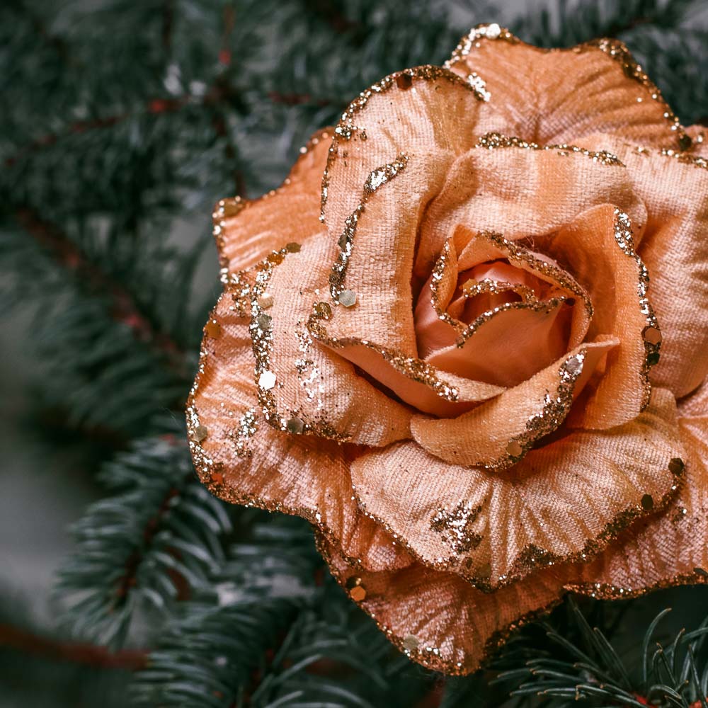 Украшение декоративное Сноубум "Роза", 22x16 см - #6
