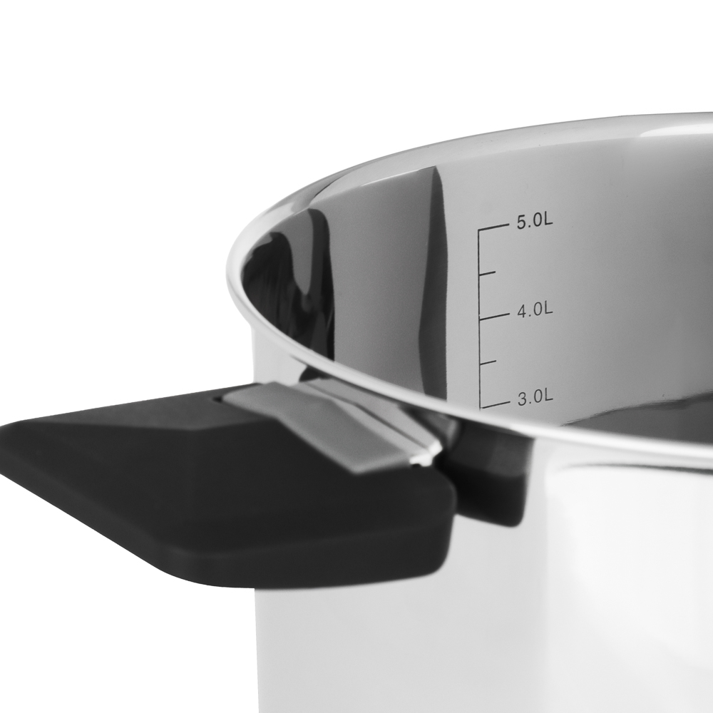 Кастрюля тм SATOSHI Манн 24х13,5см. 6,5л. со стекл. крышкой, индукция - #6