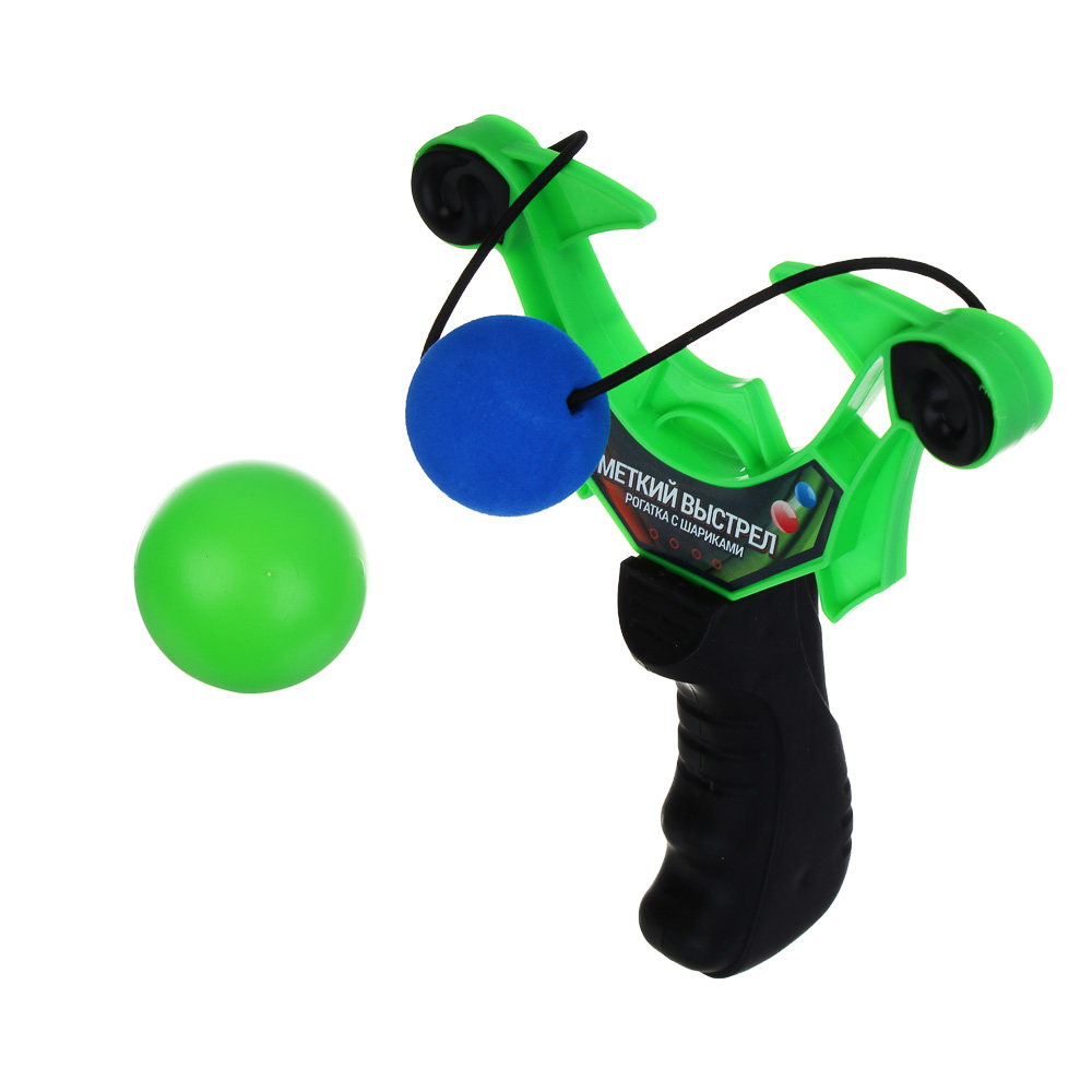 ИГРОЛЕНД Рогатка "Меткий выстрел", стреляет шариками, PP, 19х4х29 см, 2 дизайна - #8