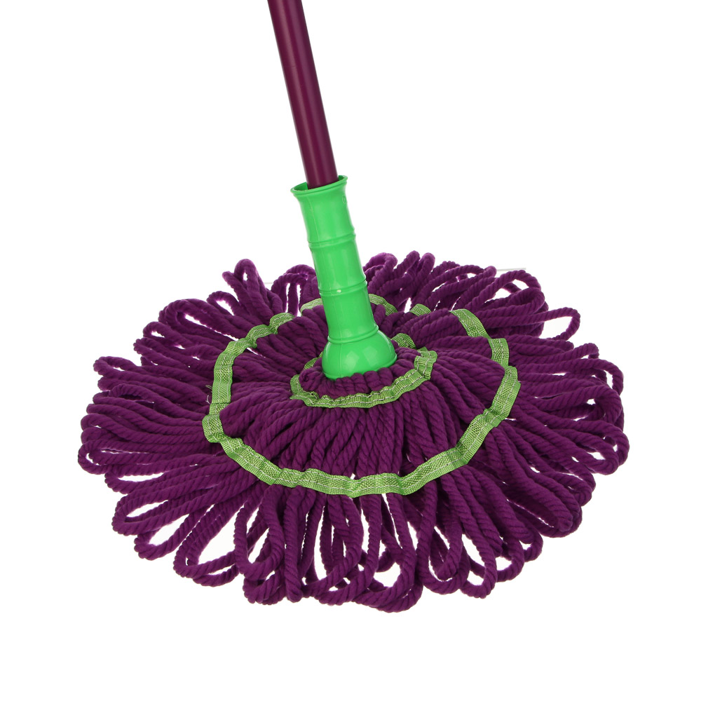 VETTA Швабра с отжимом, с насадкой из микрофибры, 115 см, металл, пластик - #4