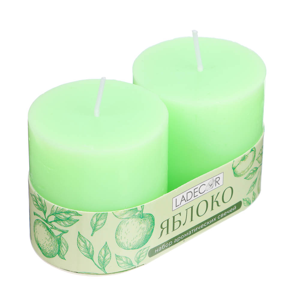 LADECOR Набор свечей, 2 шт, 5x5 см, парафин, 6 цветов - #12