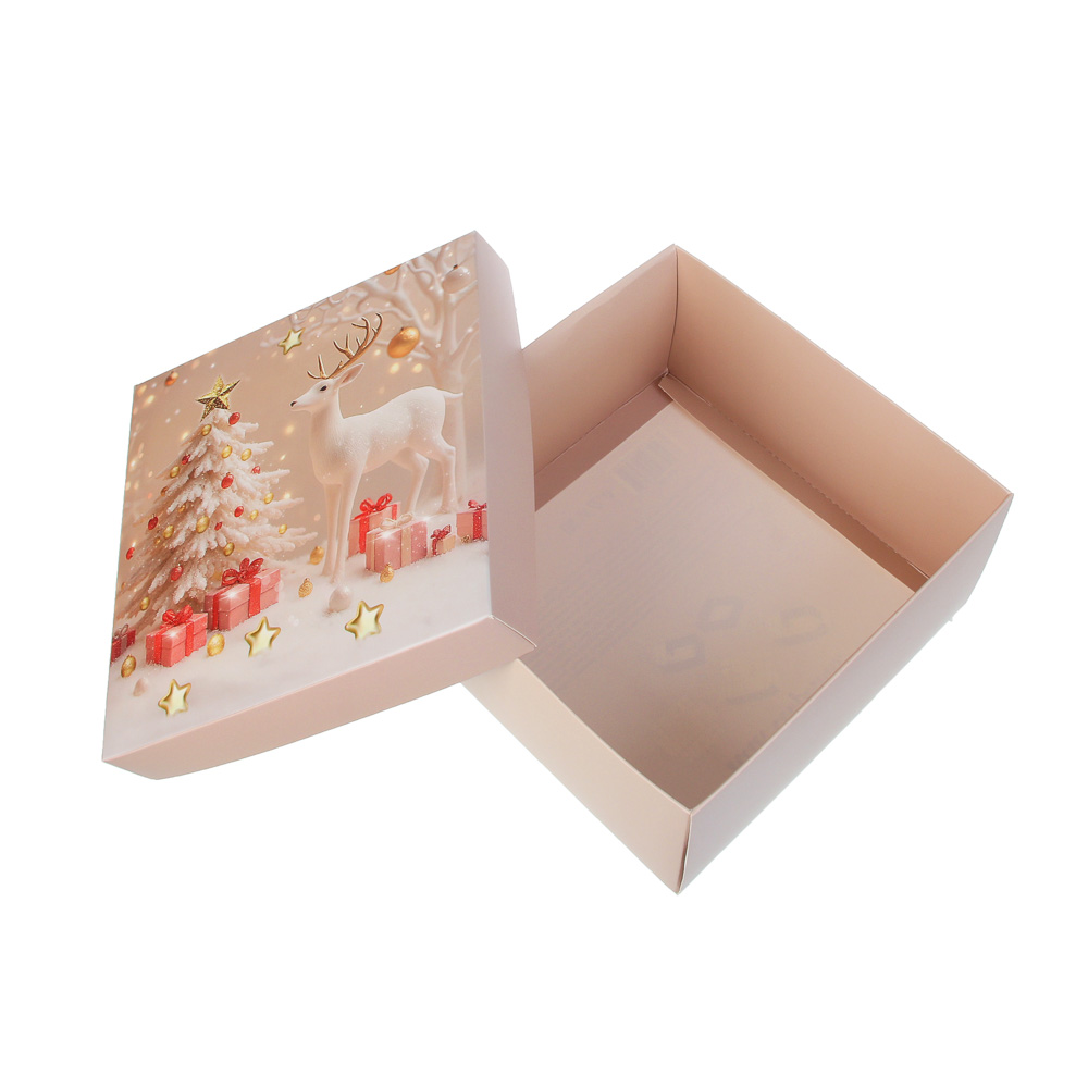 Коробка складная, 19,5x19,5x9,5см, бумага, арт.2, 4 дизайна - #4