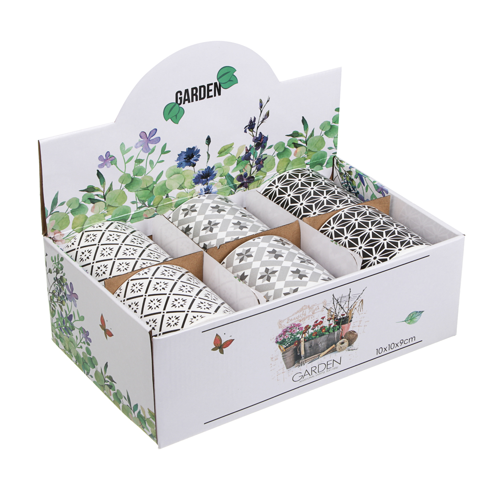 Кашпо тм INBLOOM, 10х9см, керамика, диз.2 - #6