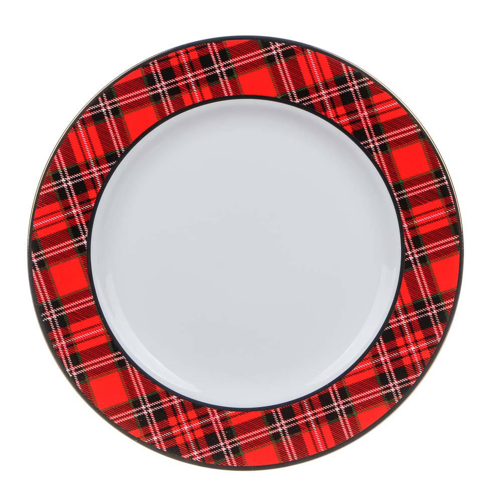 MILLIMI Шотландка Набор тарелок 25см, 2шт, костяной фарфор - #1