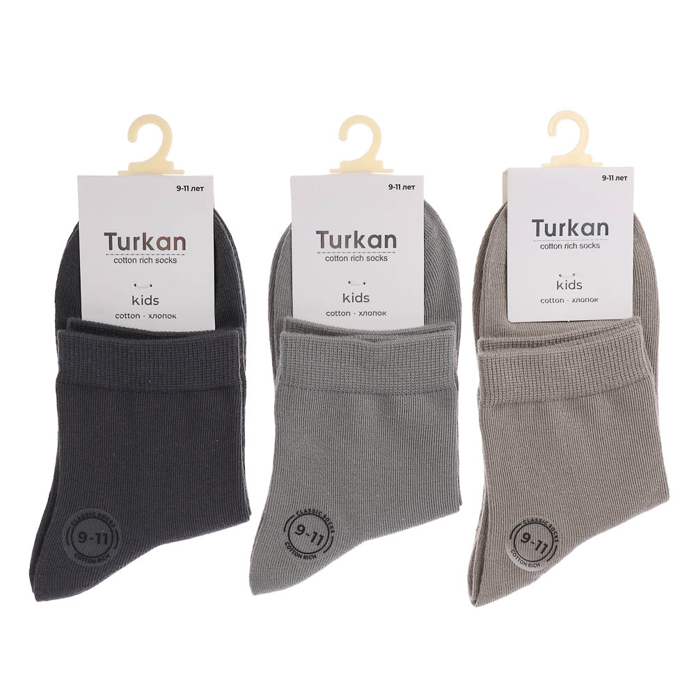 Носки детские, бесшовные, тм Turkan, 9-11 лет, 90%хлопок, 8% п/а, 2%лайкра,цвета в ас-те, R0622 - #5