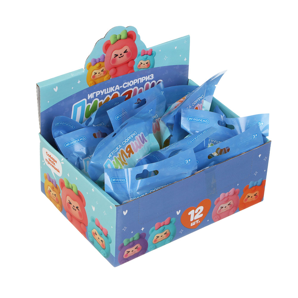 Игрушка сюрприз "Пухляши" с наклейками, ИГРОЛЕНД, полистоун, PVC - #4