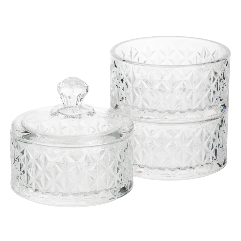 Набор из 3х конфетниц с крышкой тм MILLIMI, 10,5*20,5см, 320мл, стекло - #4