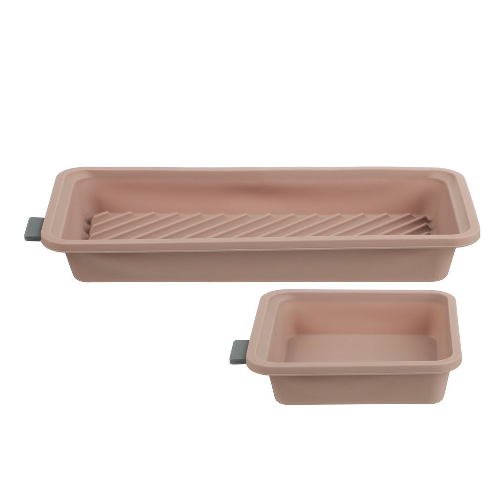 SATOSHI Набор форм для выпечки прямоугольных 2пр, 27,5х13х3,5см и 13,5х12,5х3,5 см, силикон - #5