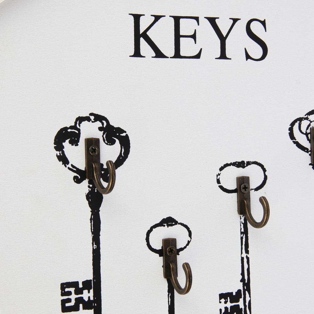 Ключница открытого типа KEYS на 4 крючка, 27х27х3 см, МДФ, металл - #3