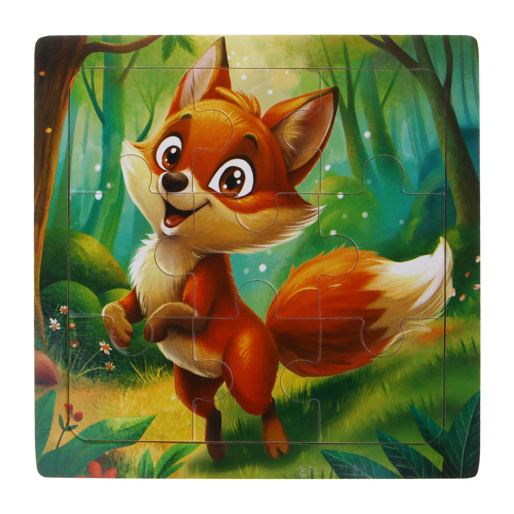 ИГРОЛЕНД Пазл деревянный для малышей, дерево, 15х15см, 6-10 дизайнов - #1