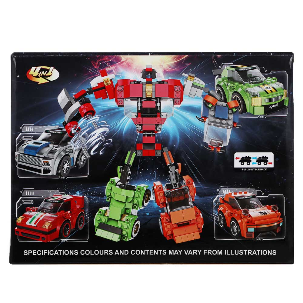 ИГРОЛЕНД Конструктор "Гоночные машинки", 117-123 дет., 21х4,3х15,5 см, ABS, 4 вида - #4